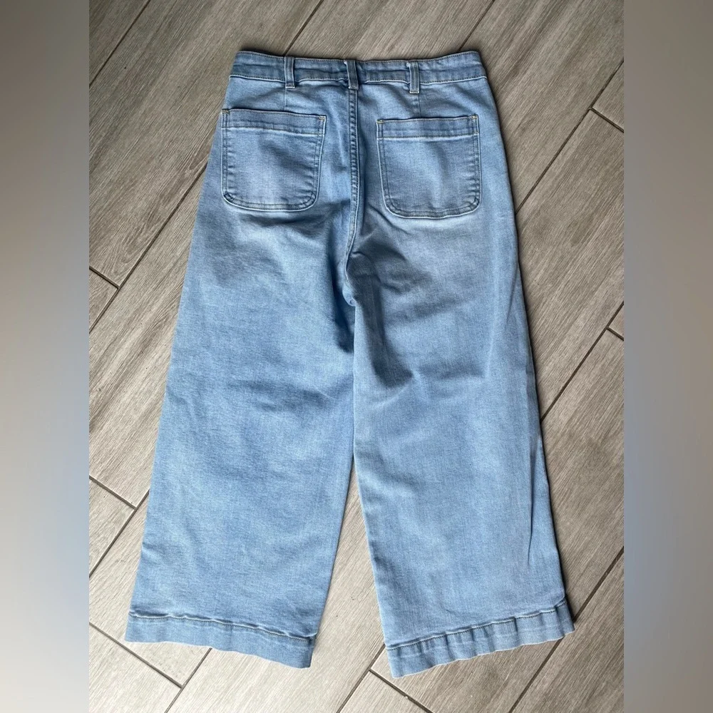 Oat New York Light Blue Wide Leg Jeans - Picture 12 of 14